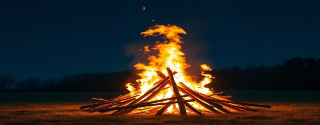 Osterfeuer am Bürgerhaus